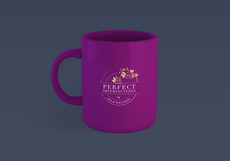 Perfect Imperfections Spa & Wellness branded mug