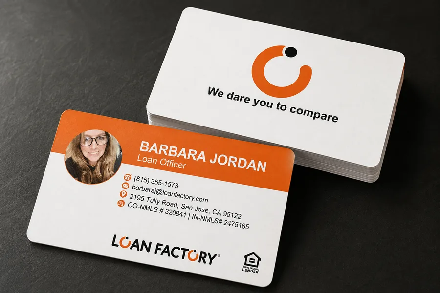 Loan Factory professional business card design and printing